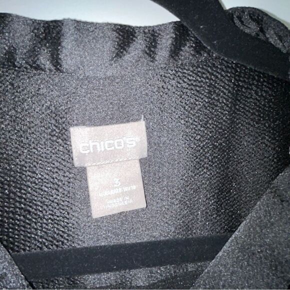 Chico’s Bow Tie Neck Long Sleeve Blouse Top Chicos - Picture 3 of 8